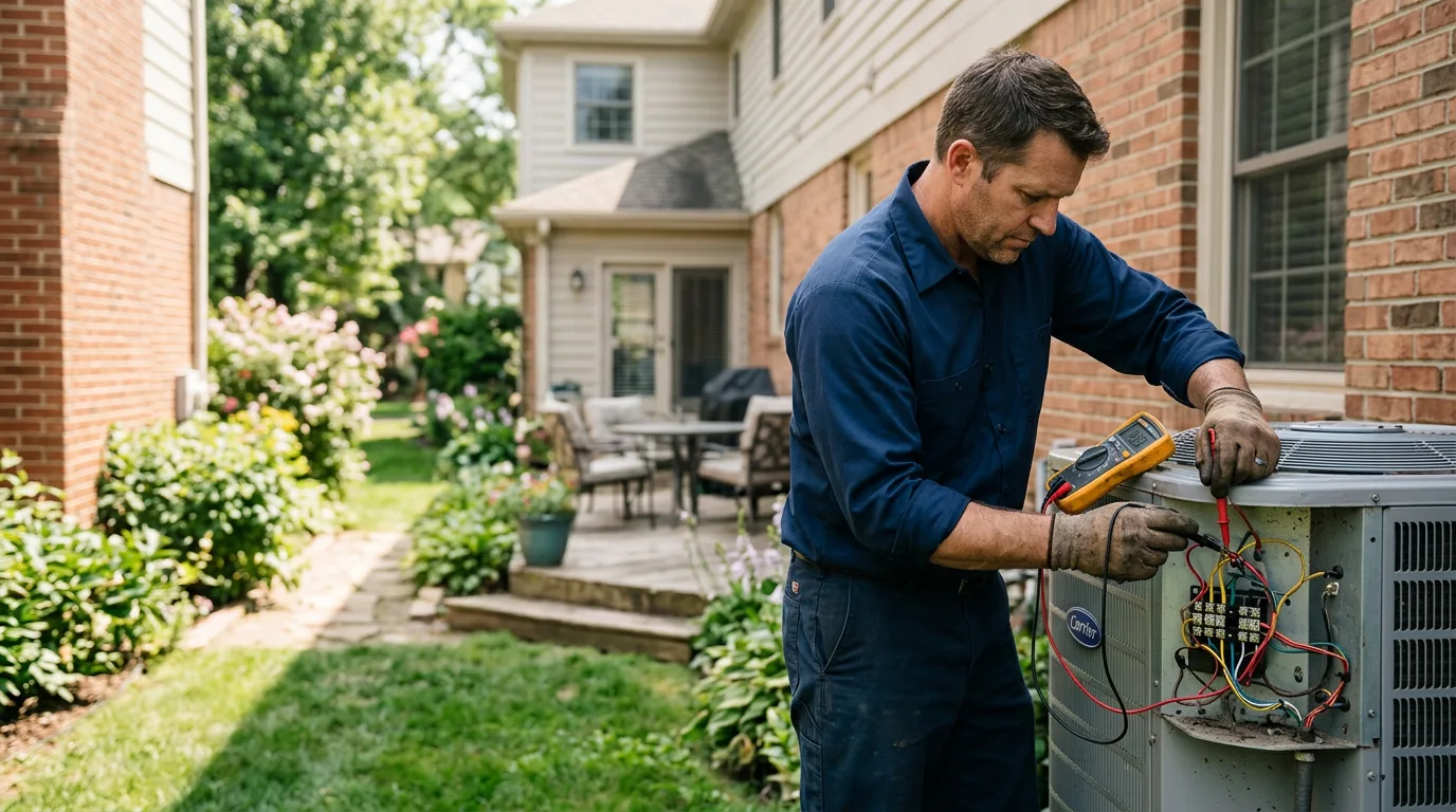 HVAC technician working near Monroe, NC